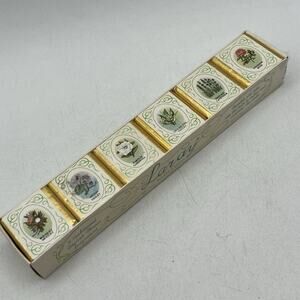 6 Vintage English Bath Cubes Perfumed Rose Lavender Gardenia Violet Muguet NEW